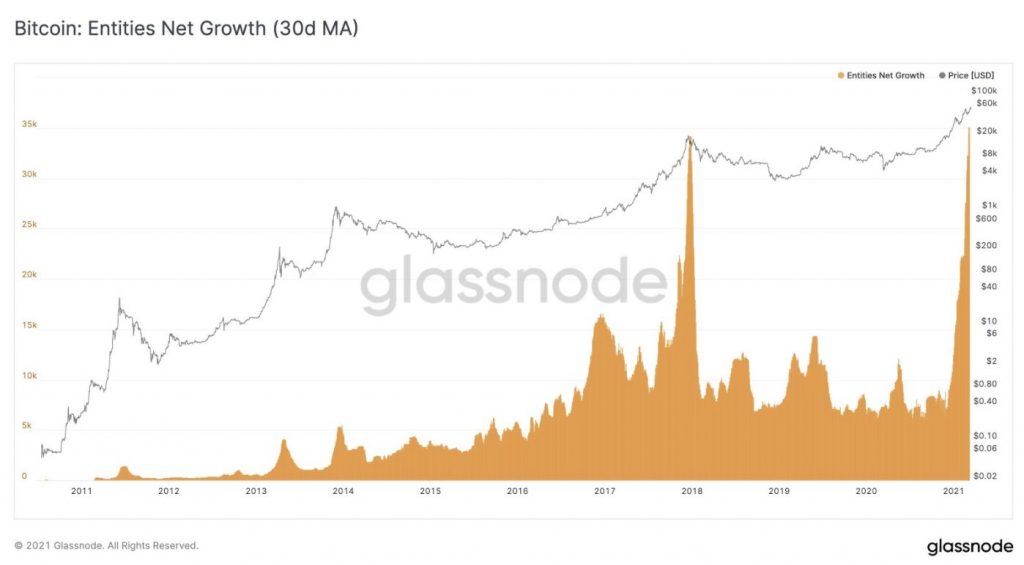 Bitcoin Entities Growth