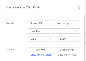 Trade with the Aroon Indicator on Coinrule
