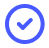 Icono/Contorno/círculo de verificación